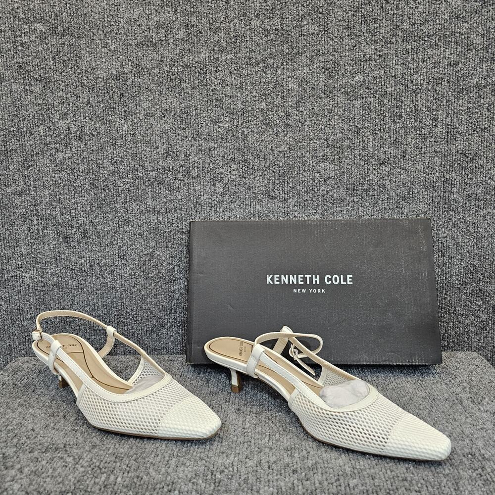 Kenneth Cole New York Women's Martha Pump, White MESH, 8.5M